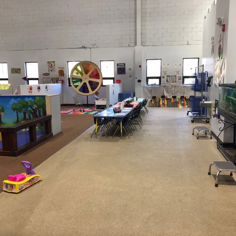 a group of people in a room