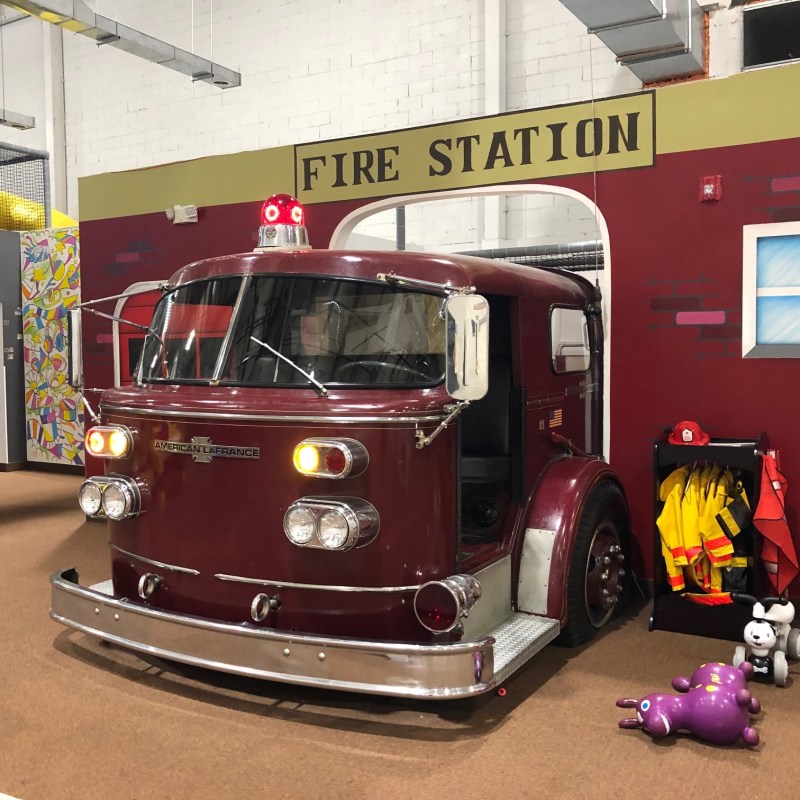 a car parked in front of a building