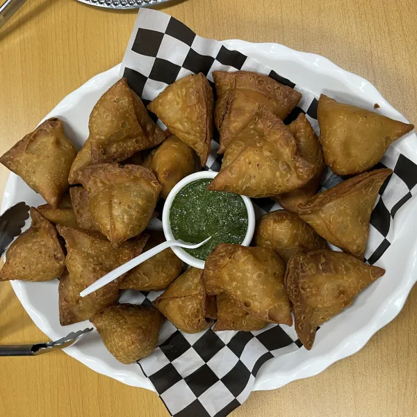 a plate of food on a table