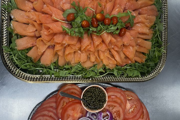 a plate of food with broccoli