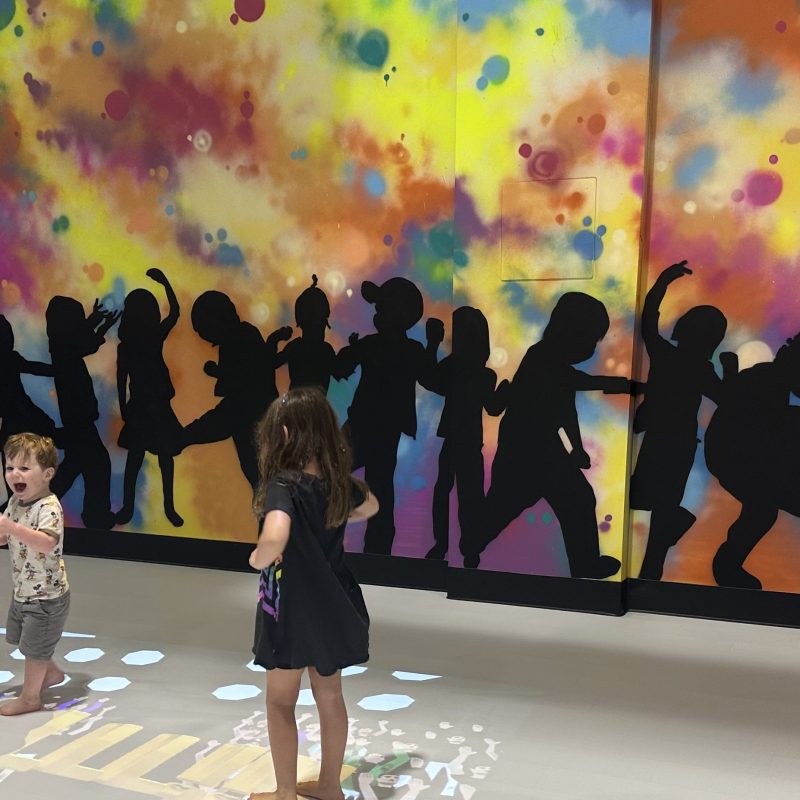 a group of people in a room