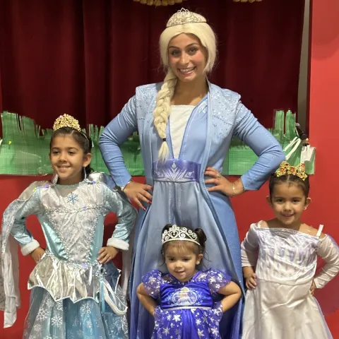 a group of people posing for the camera